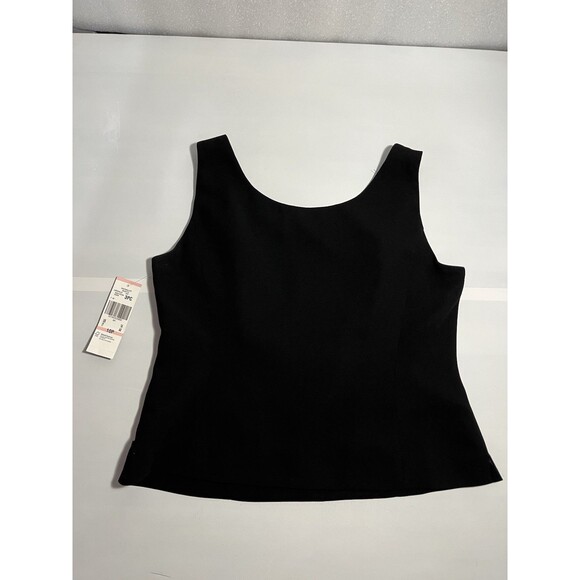 NEW Kasper Suit Jacket Red Black Stripe & Black Side Zip Top Women 10 Petite - Picture 9 of 15